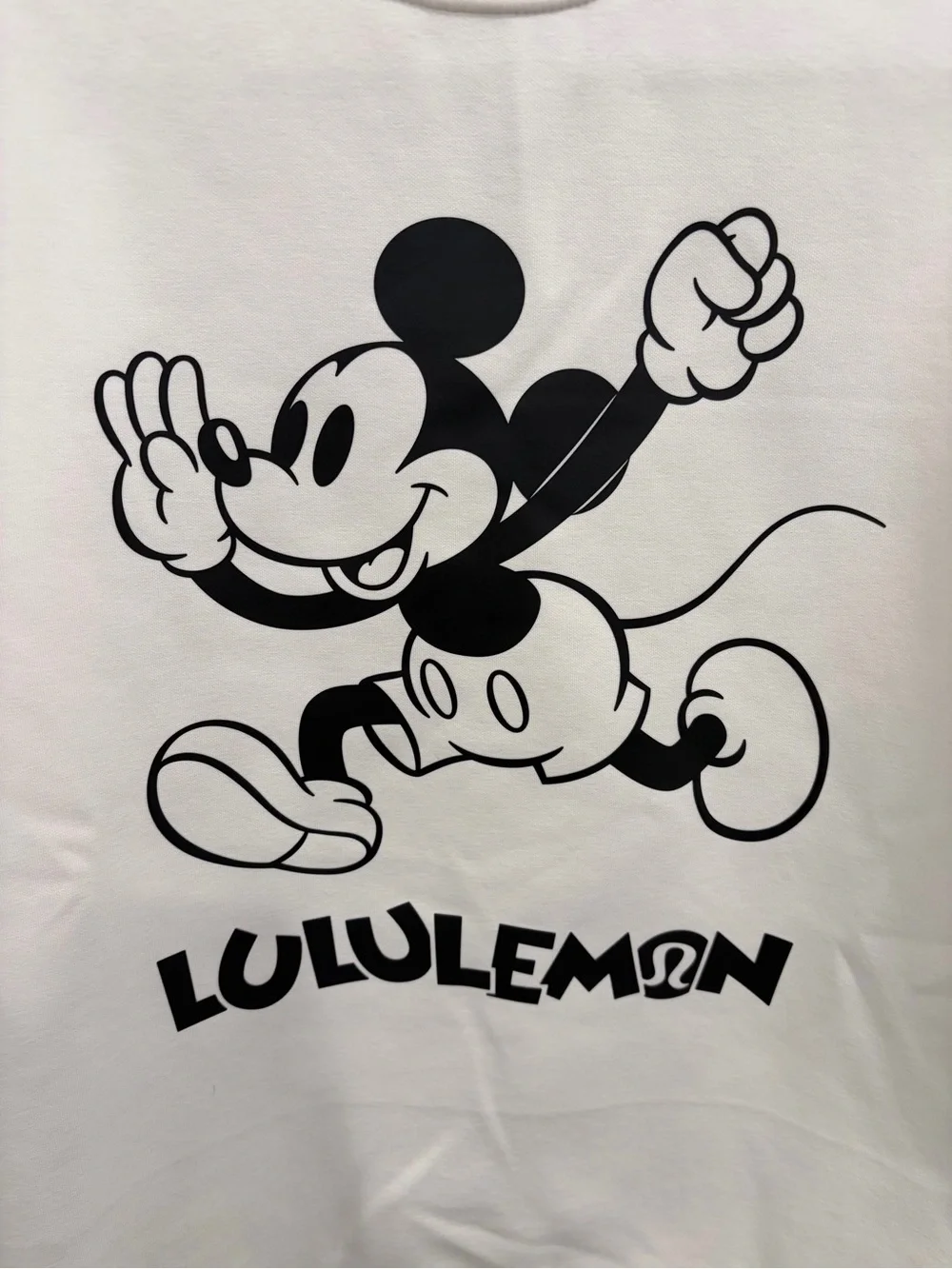 Disney × Lululemon Mickey Mouse Oversized Pullover Sweatshirt - White / Size XS